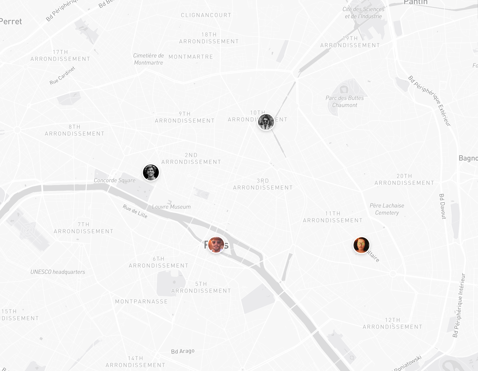 Carte de tes contacts
